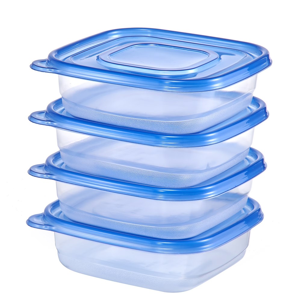 3 Pack 4 Piece 38 Cup Square Food Containers