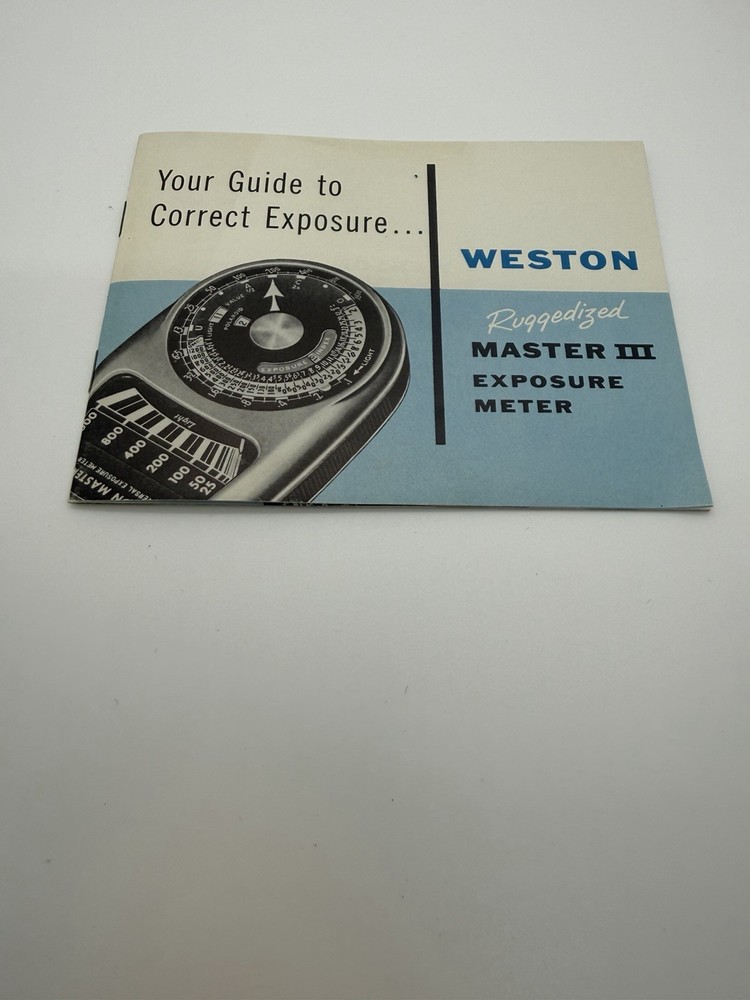 Weston Master III Exposure Meter Model 737 With Case & Instructions Tested