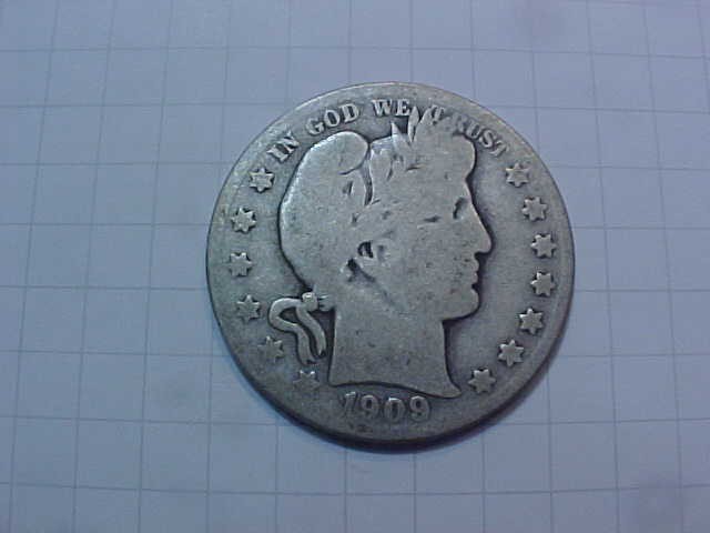 1909-S Barber Half Dollar
