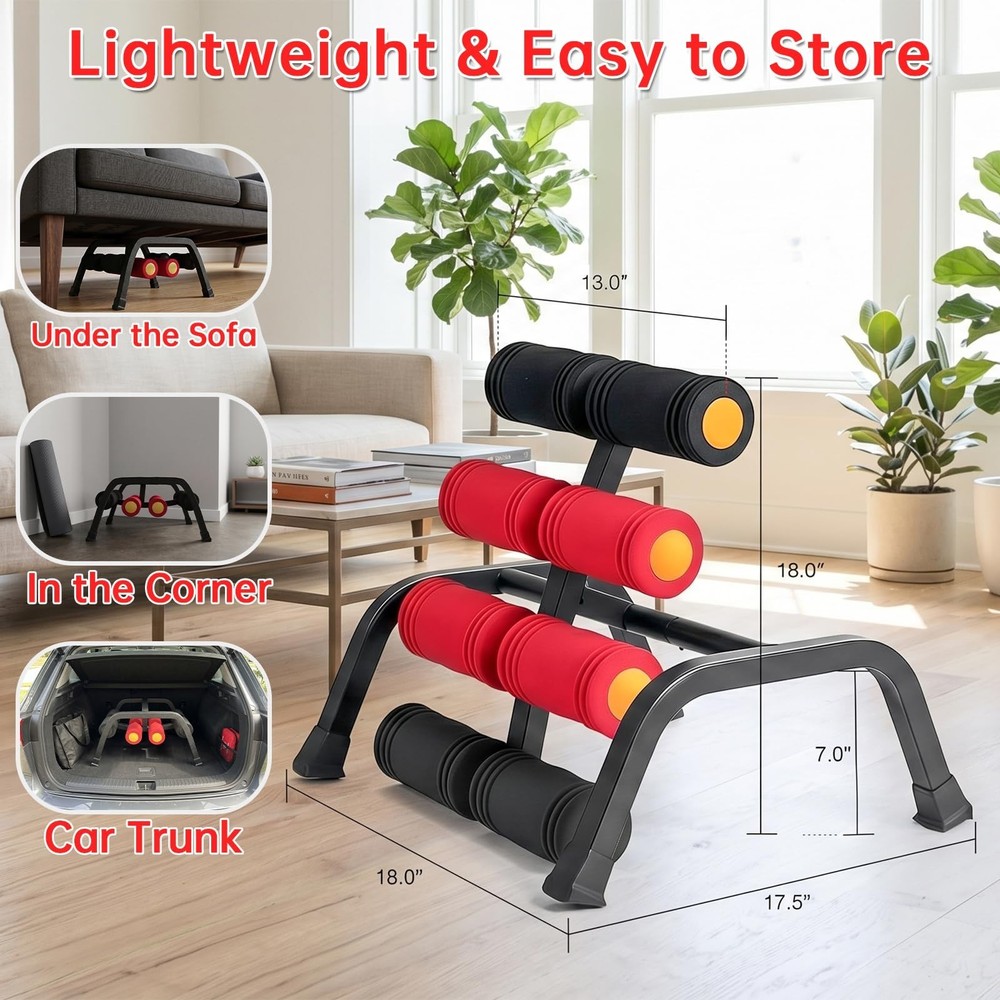 Mini Inversion Table with Back Massage Roller, Back Stretching Machine for Ba...