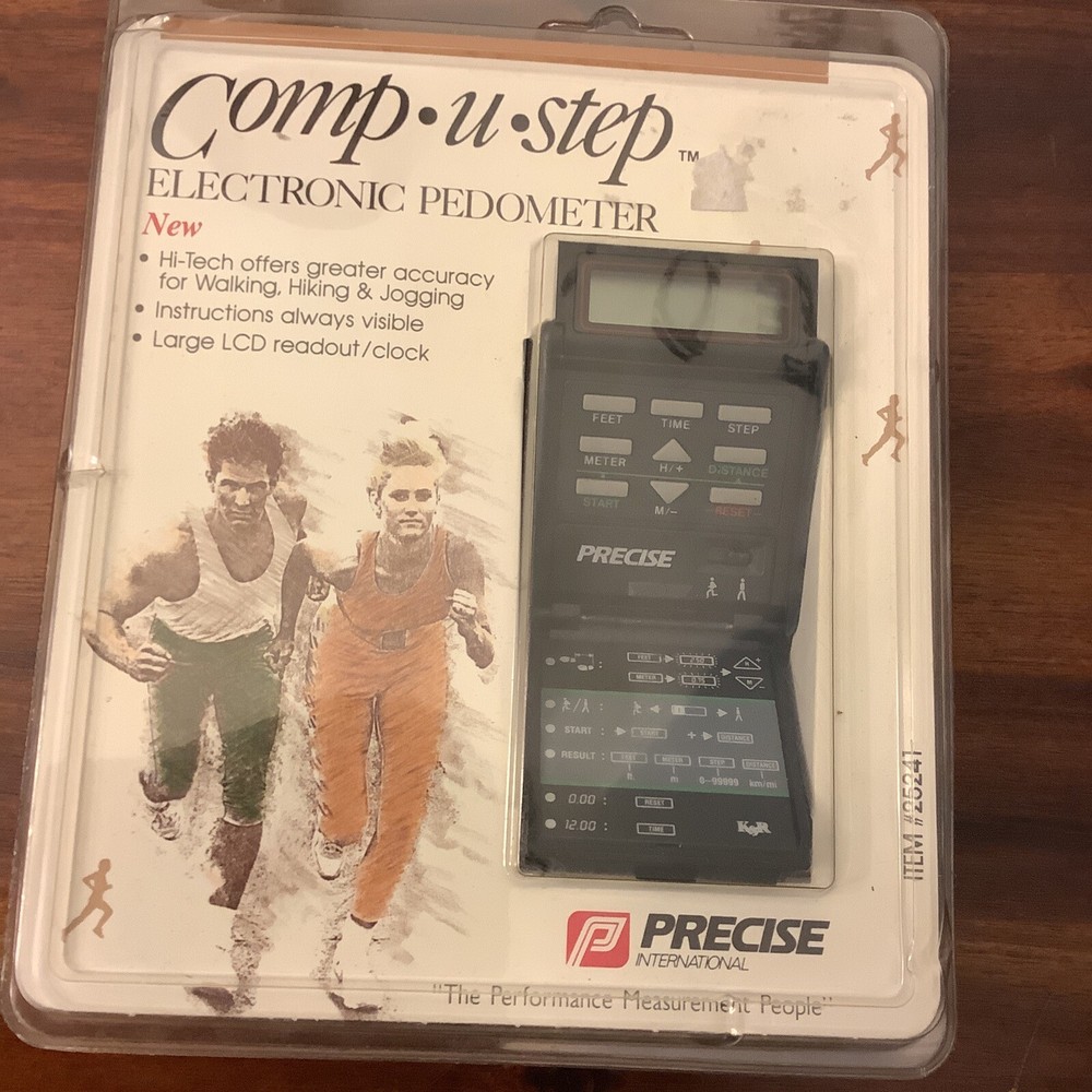 Precise International Comp U Step Electronic Pedometer New Sealed Vintage.   10