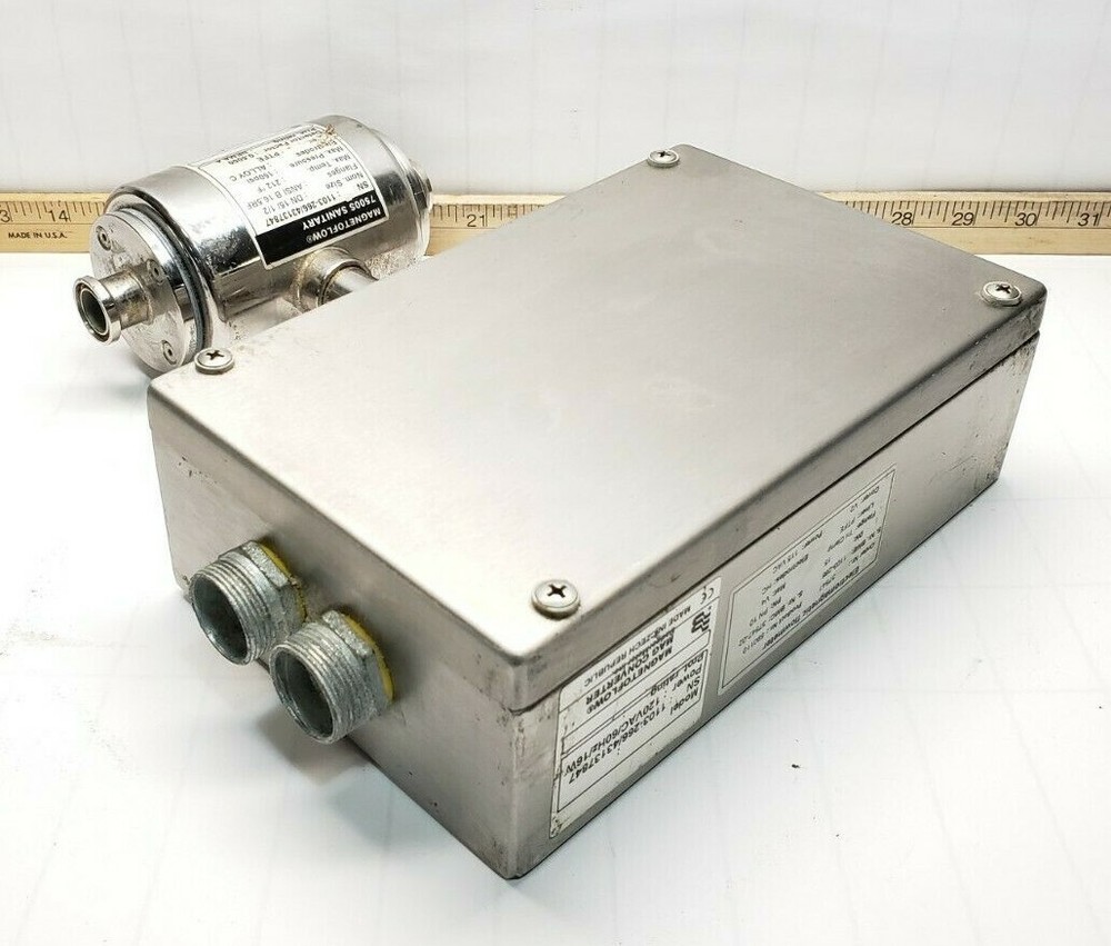 BADGERMETER MAGNETOFLOW SANITARY ELECTROMAGNETIC FLOW METER 115 VAC MODEL 7500S