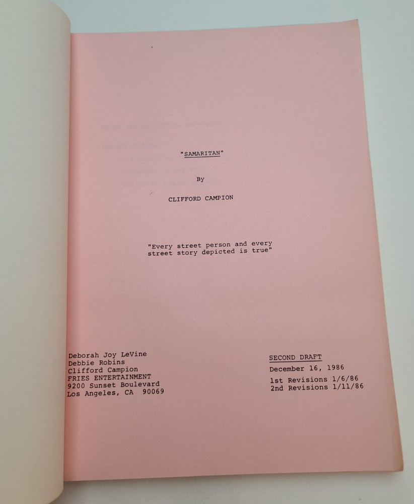 SAMARITAN: MITCH SNYDER / Clifford Campion 1986 Script, crusader for homeless