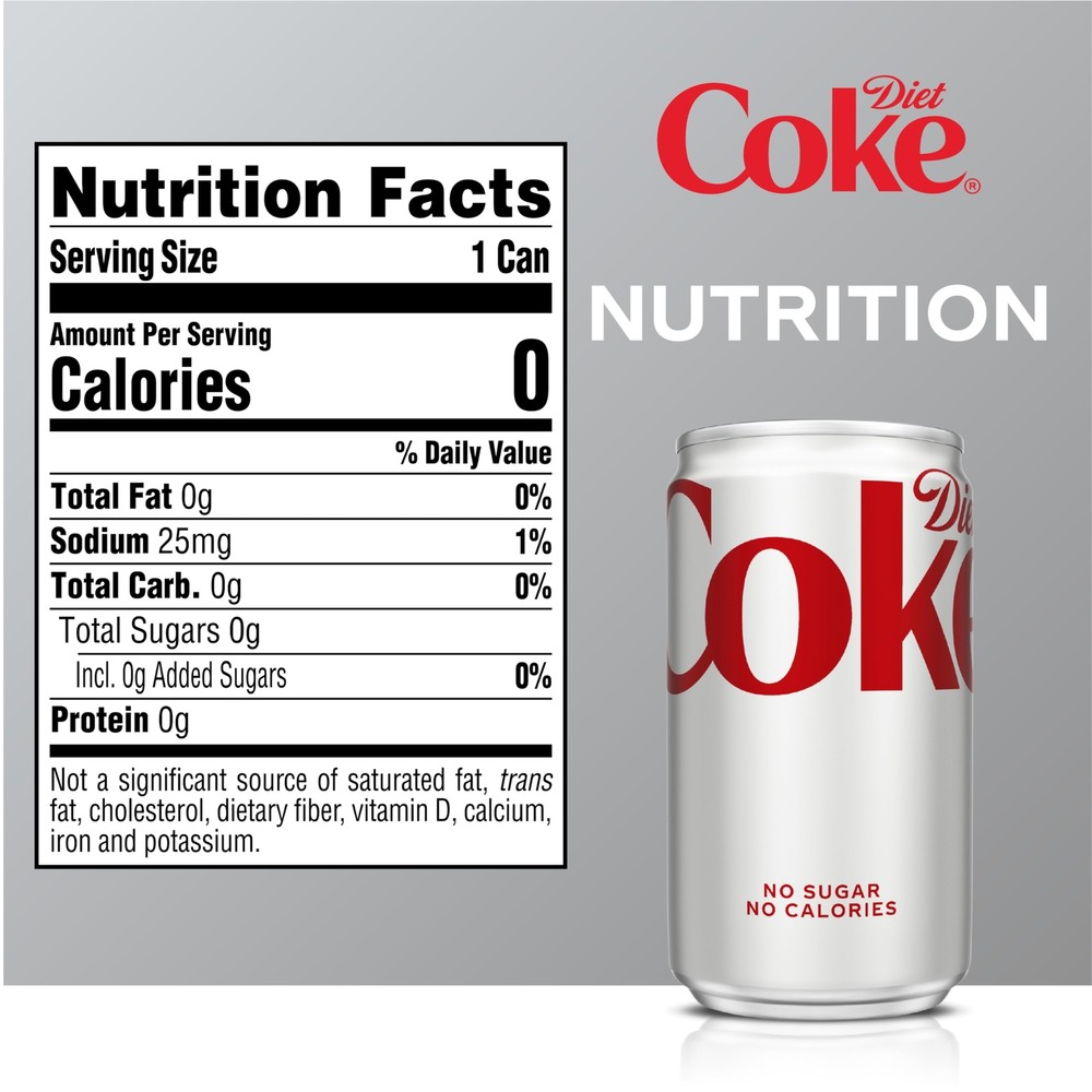 Diet Coke Mini-Can 7.5oz 10 Pack Package May Vary