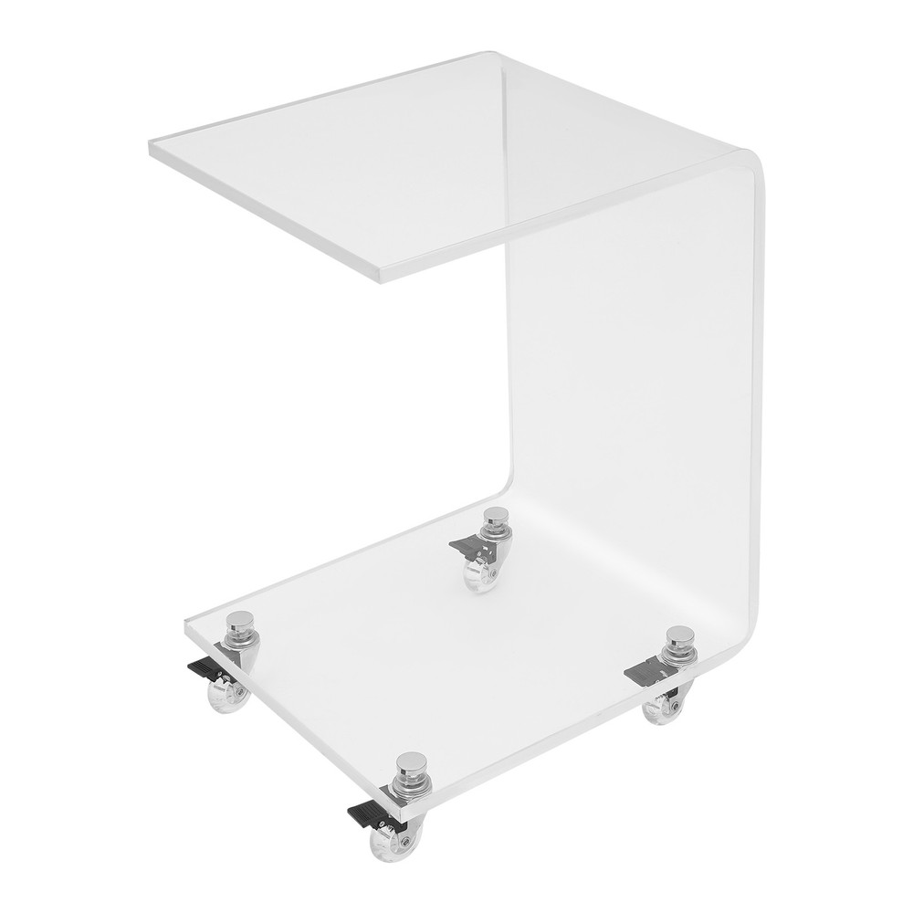 Modern C-shaped Side Table Acrylic End Table Couch Side Table, Bedside Table