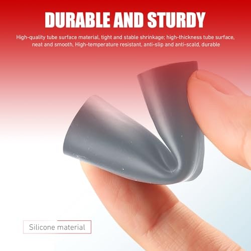 Motorcycle Shifter Shoe Protector, Silicone Shrinkable Quick Install 2 PCS Gray