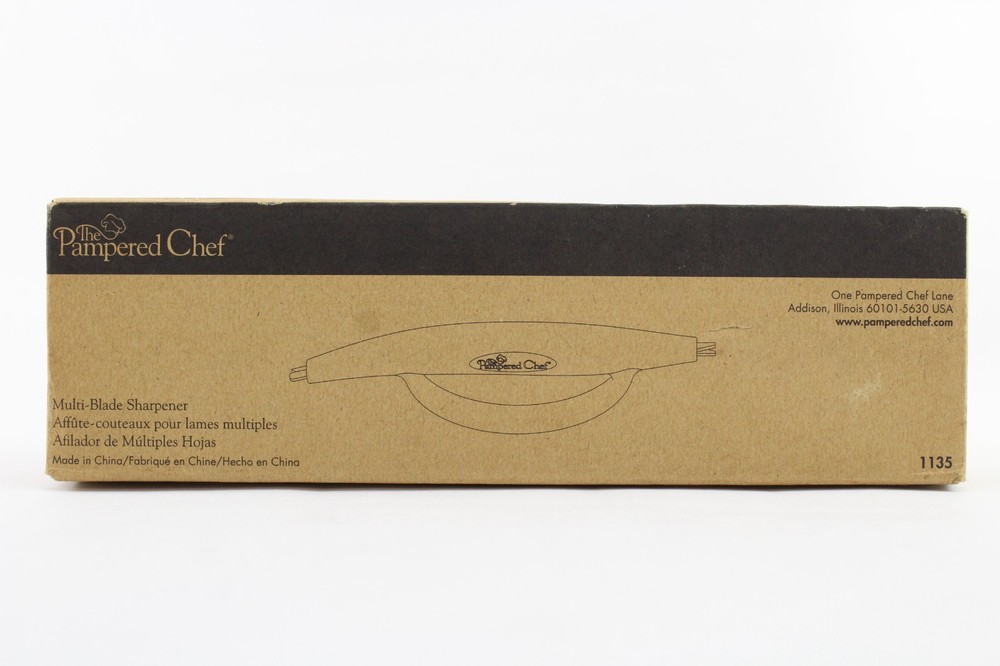 PAMPERED CHEF- MULTI-BLADE SHARPENER- IN ORIGINAL BOX- 1135