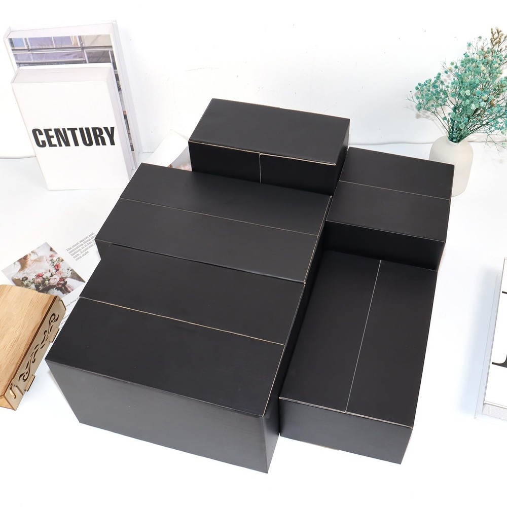 Shipping Boxes Medium 9x6x4 Inches, 30 Pack Mailer Packaging Boxes Bulk, Blac...