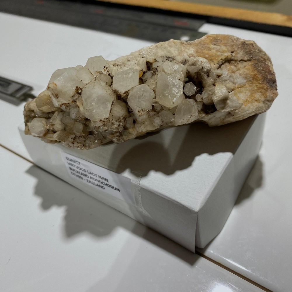 QUARTZ ASSEMBLAGE - VIRTUOUS LADY MINE, BUCKLAND MONOCHORUM, DEVON, ENGLANF 250g