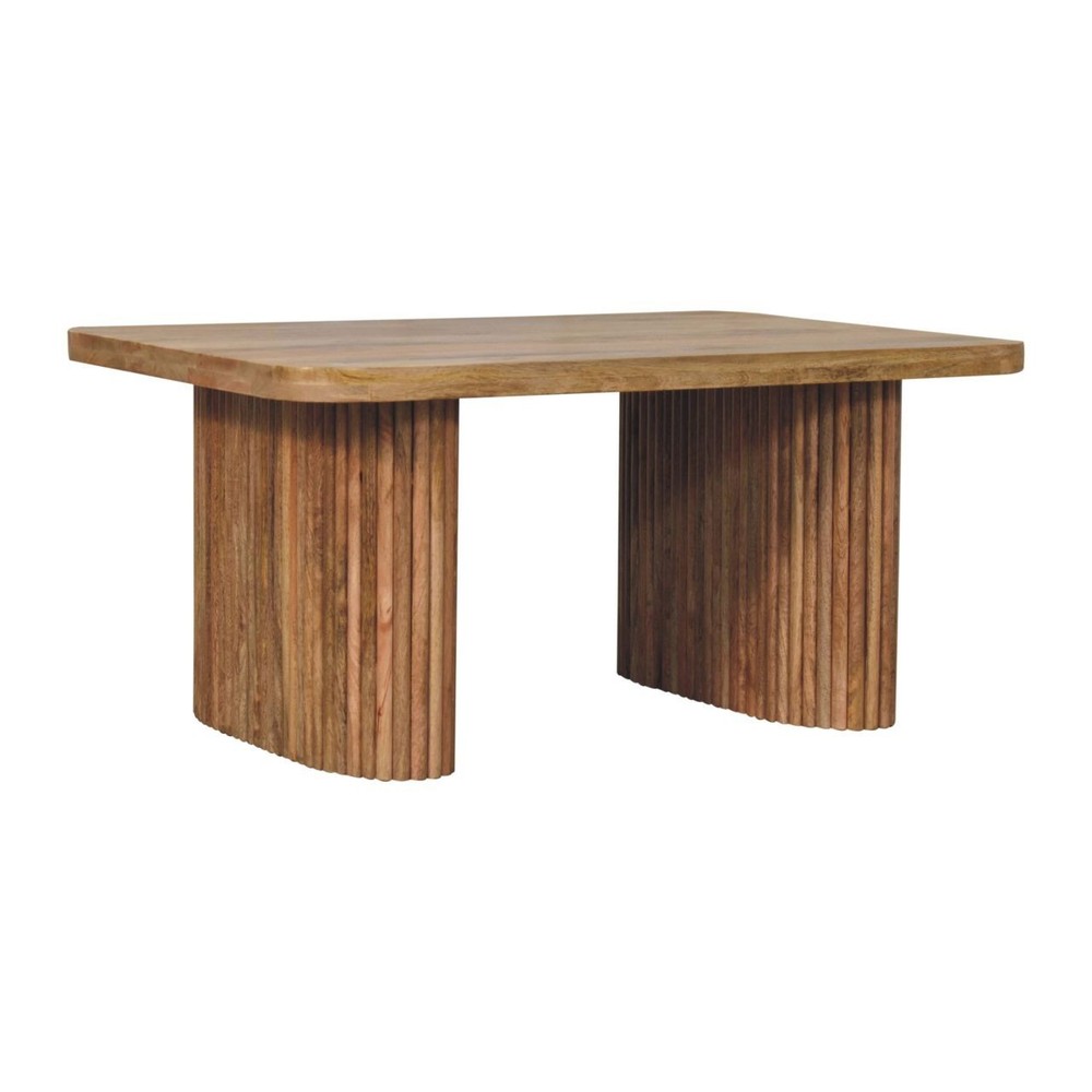 Modern Oak-ish Mango Wood Bench