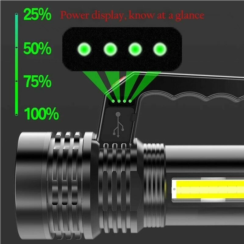 Most Powerful 22000000LM Torch LED Flashlight USB Rechargeable Tactical Light