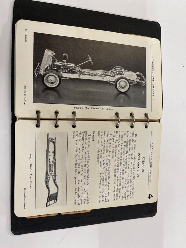 1935 Packard Motor Car Packard One Twenty “B” Data Automobile Book