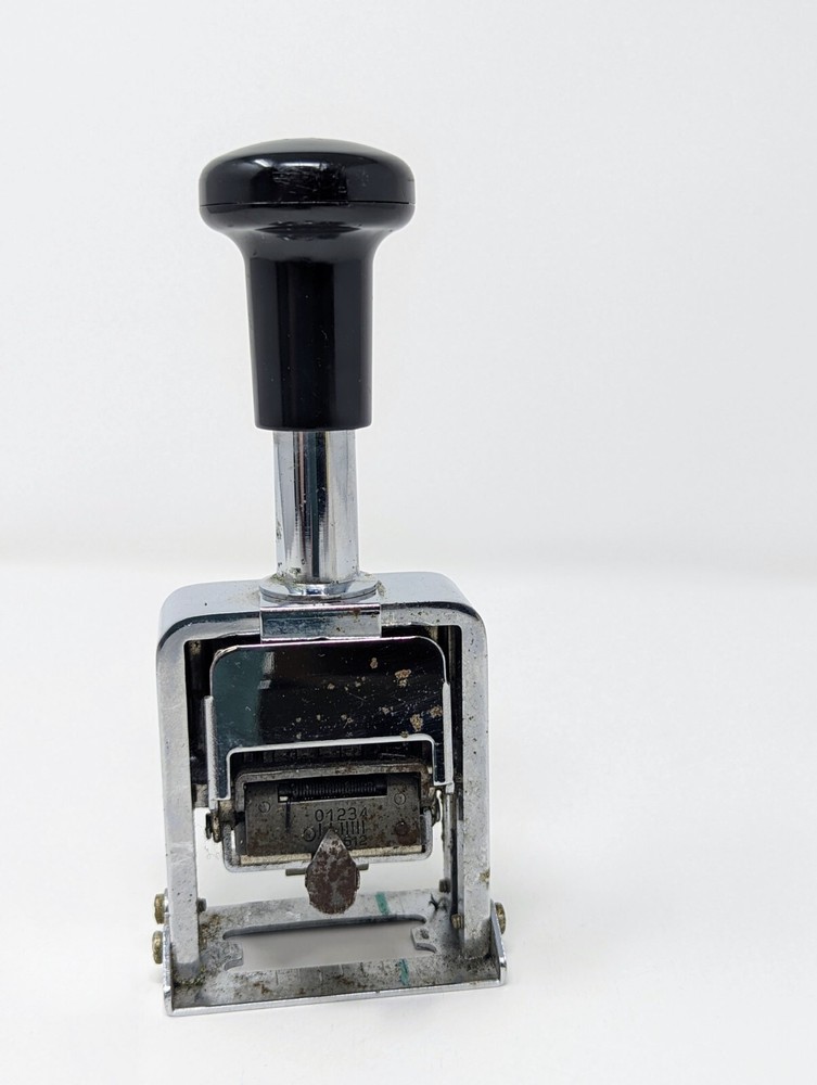 W.T. Rogers Automatic Numbering Hand Stamp Punch Machine Model 04213