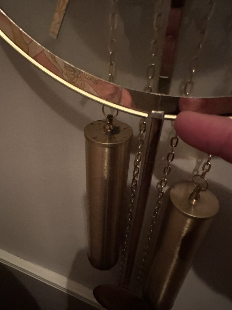 Accessory Art Products Lucite and Brass Clock - Tested & Working