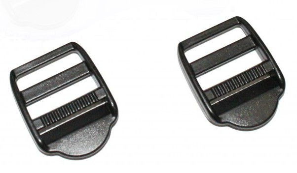PLASTIC LADDER LOCK BUCKLES, BLACK/WHITE FOR 16 TO 38MM STRAP WEBBING, REF: PLL