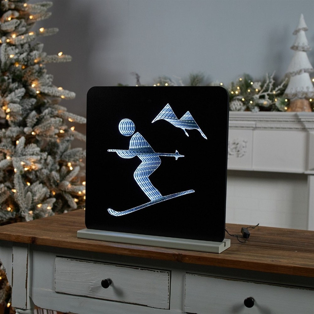 15.5" LED SKIER PLAQUE 24