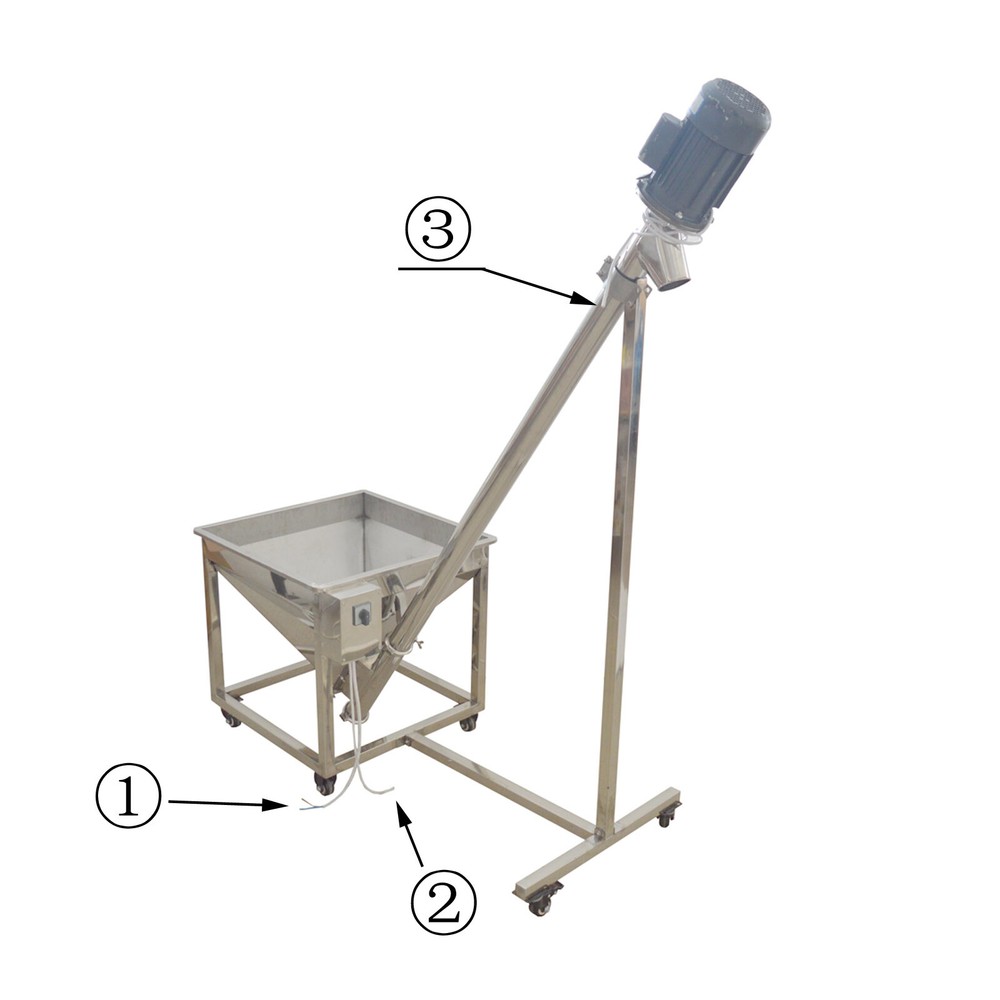 Automatic Cylinder-Type Spring Feeder Screw Conveyor Lifting Machine 220V 750W