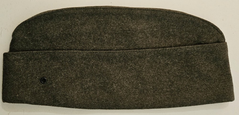 Vintage Military Wool Garrison Hat Circa WWII Name Inside