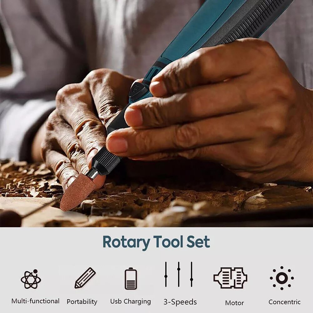 Cordless Electric Mini Drill Grinder Engraving Pen Rotary Tool Kit Multi-Use