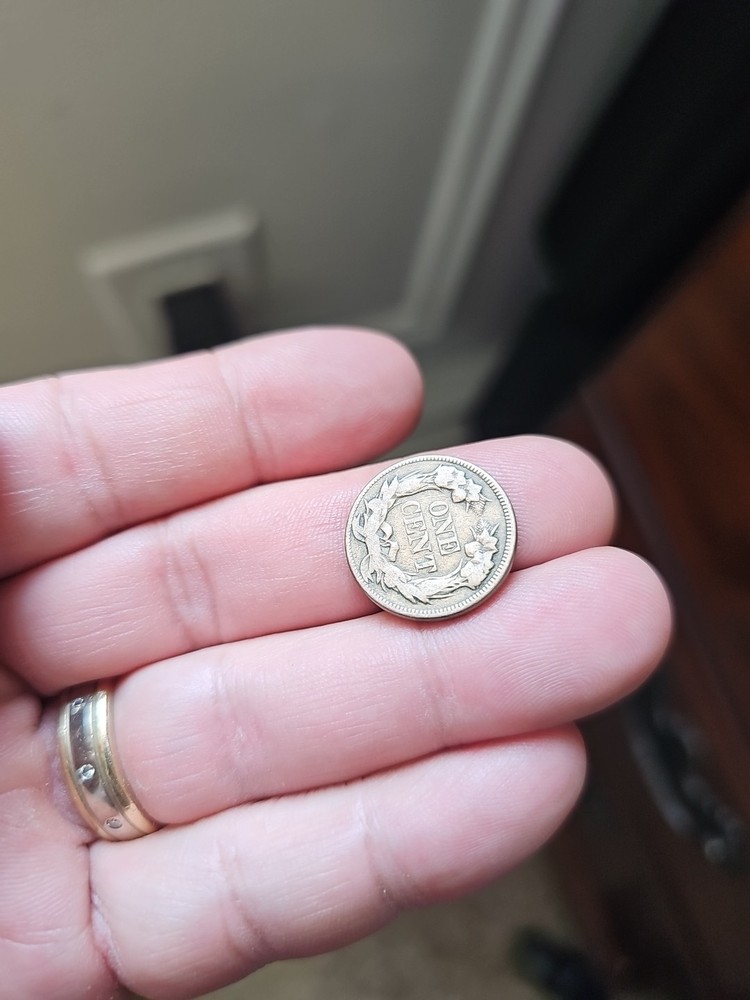 1857 Flying Eagle Cent - Rich Front & Back, F+ Details