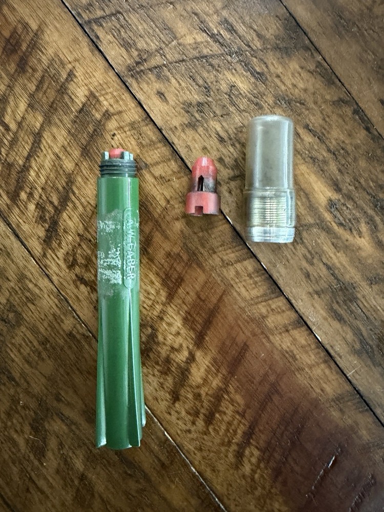 Vintage A. W. FABER Drafting Pencil Sharpener Precision Pointer Untested Green