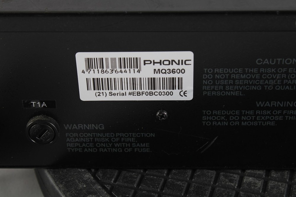 Phonic MQ3600 Dual 31-Band Graphic Equalizer