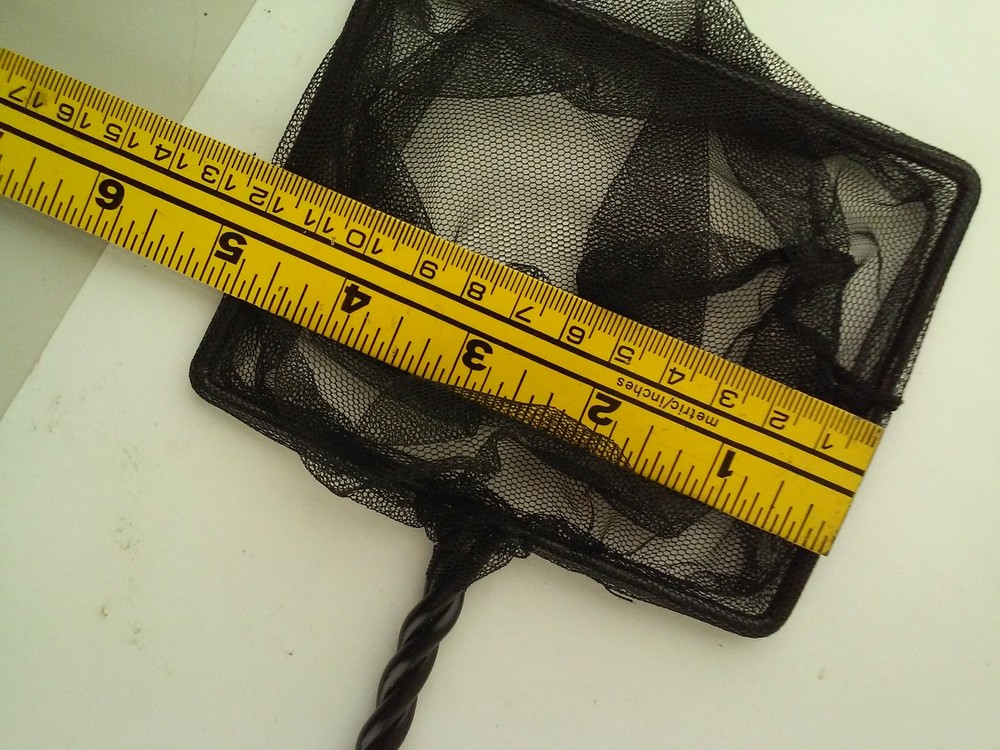 2 Pieces Handheld Aquarium Net Skimmer Mesh Net Black
