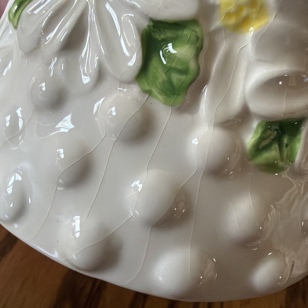 Vintage 1994 Cracker Barrel Hobnail Tea For One Daisy Ladybug NOTE