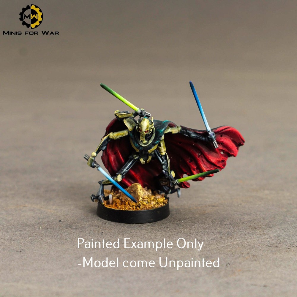 Star Wars Legion 3d printed General Grevious - Battle Ready Pose - unpainted