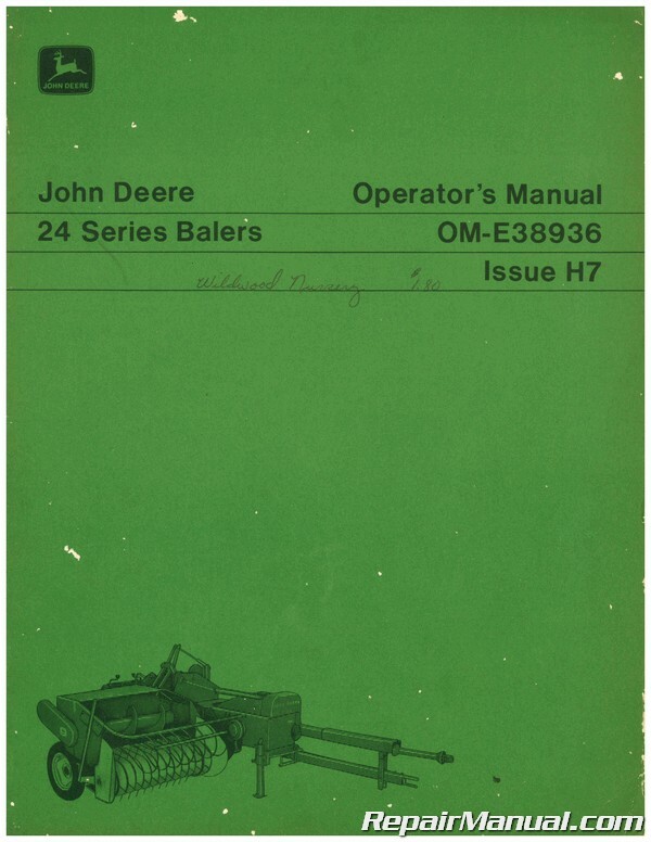 John Deere 24 Series Balers Operators Manual
