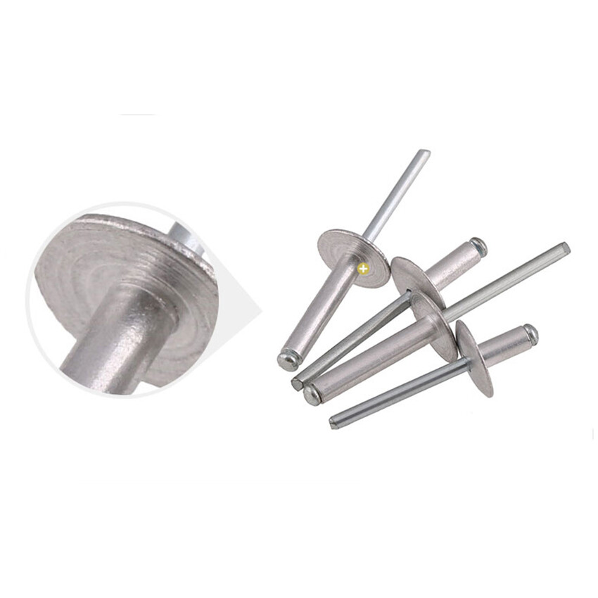 5mm Extra Large Flange Head Pop Rivets Aluminium Dome Head Open Blind Rivets