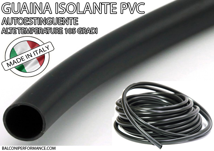 Insulating PVC Flexible Self-Extinguishing Sheath Temperature 105° Diameter 2mm