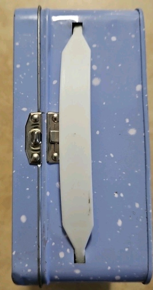 Snowman Suitcase Tin No Latch Held The Best Items 6x4x2.5