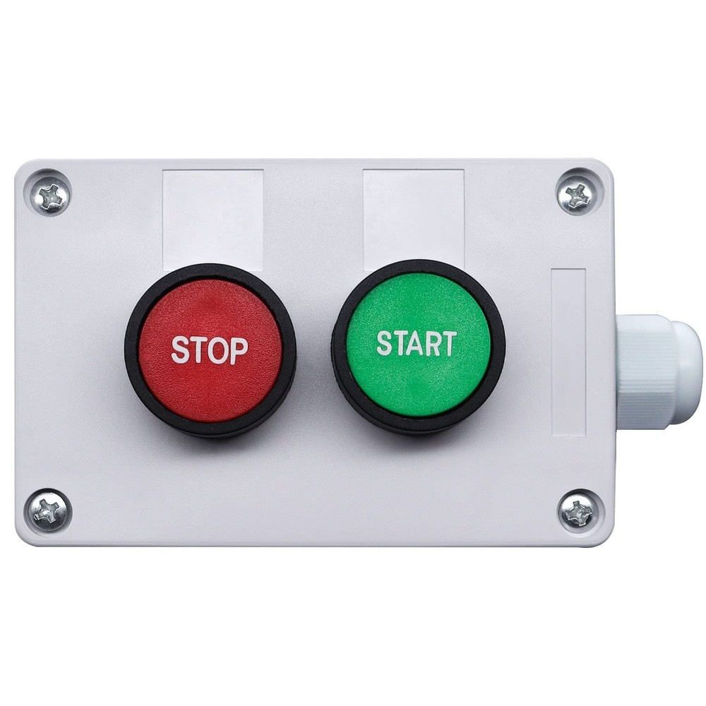 Taiss Momentary Push Button Switch Station Box Start/Stop Red A-Start/Stop