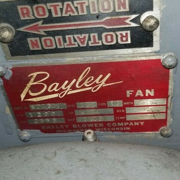 Bayley Variable speed blower/fan Capacity: 1200 CFM