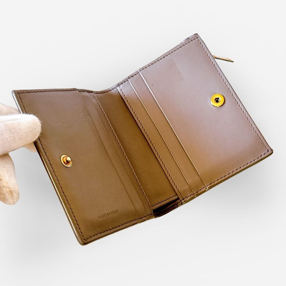 condition CELINE Compact Wallet Pebble Leather From Japan