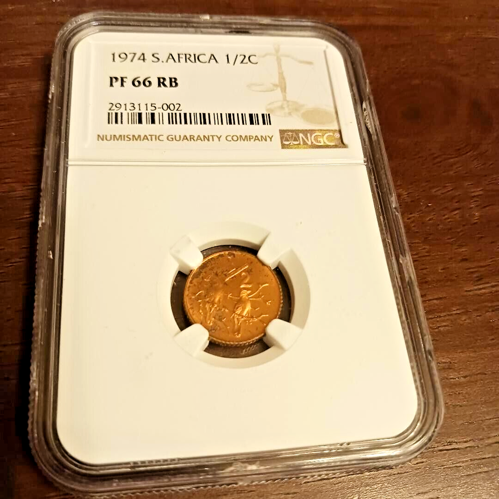 1974 South African 1/2 Cent PF 66 RB