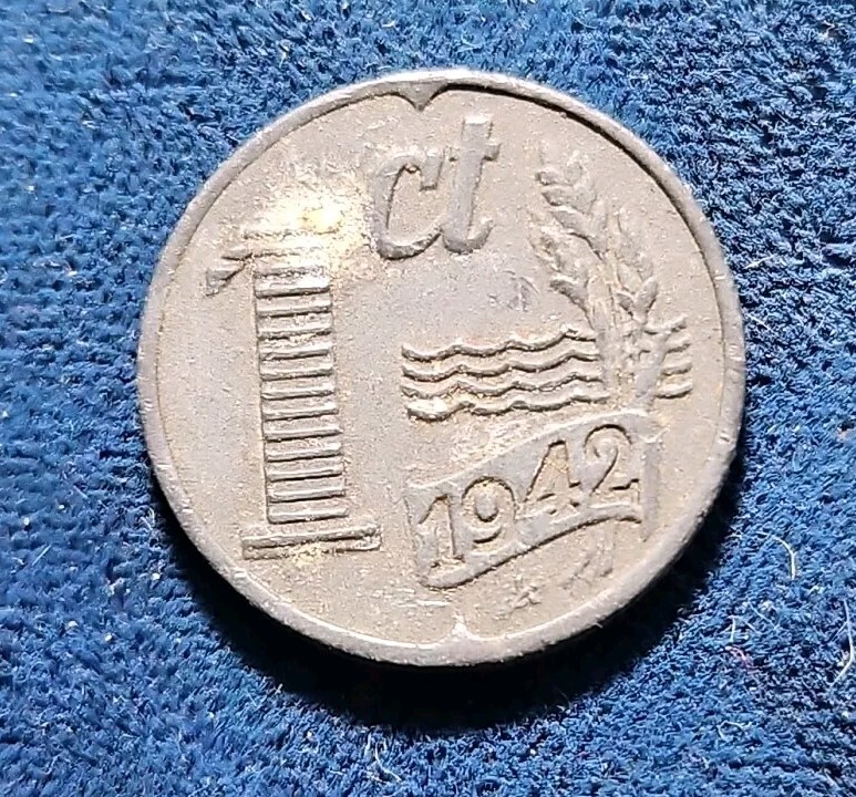 1942  Netherlands 1 Cent Coin (KM.#170)