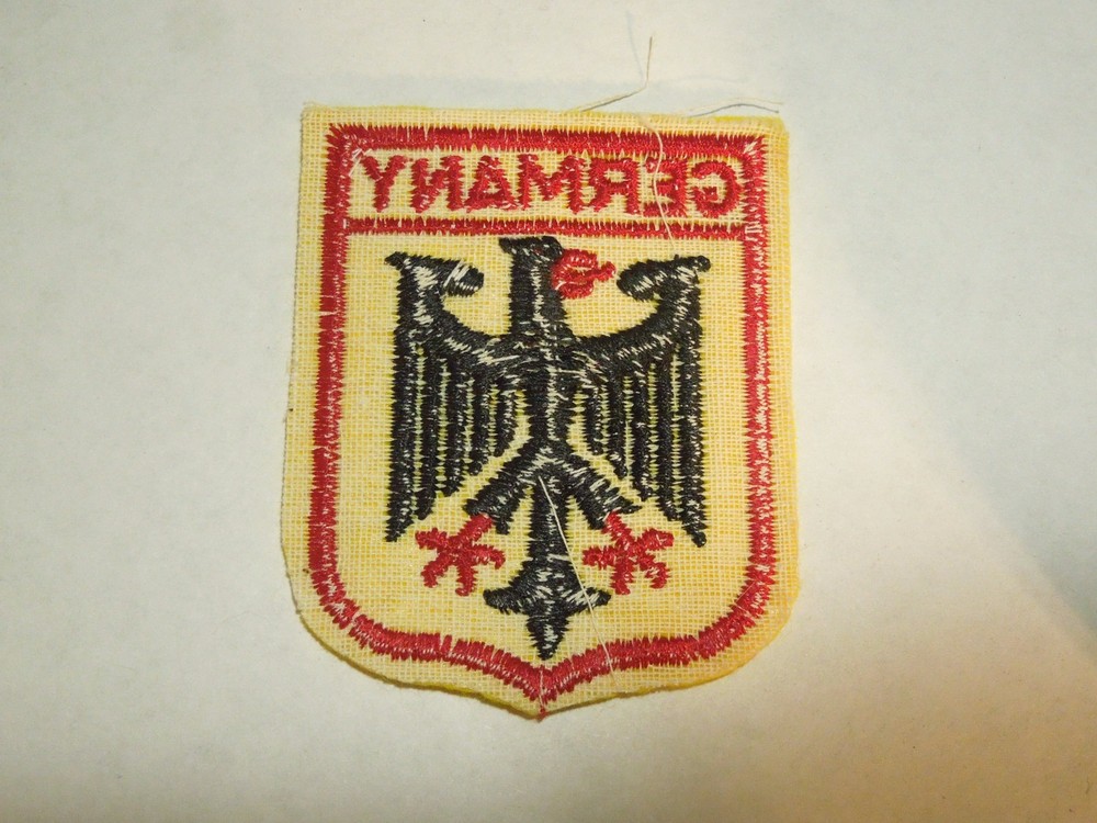 Germany Black Eagle Coat of Arms Emblem Shield Shape Patch