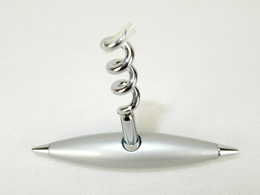 Executive Style Corkscrew, Metal Designer T-Handle, 1.75" Worm, Sweda# WP02
