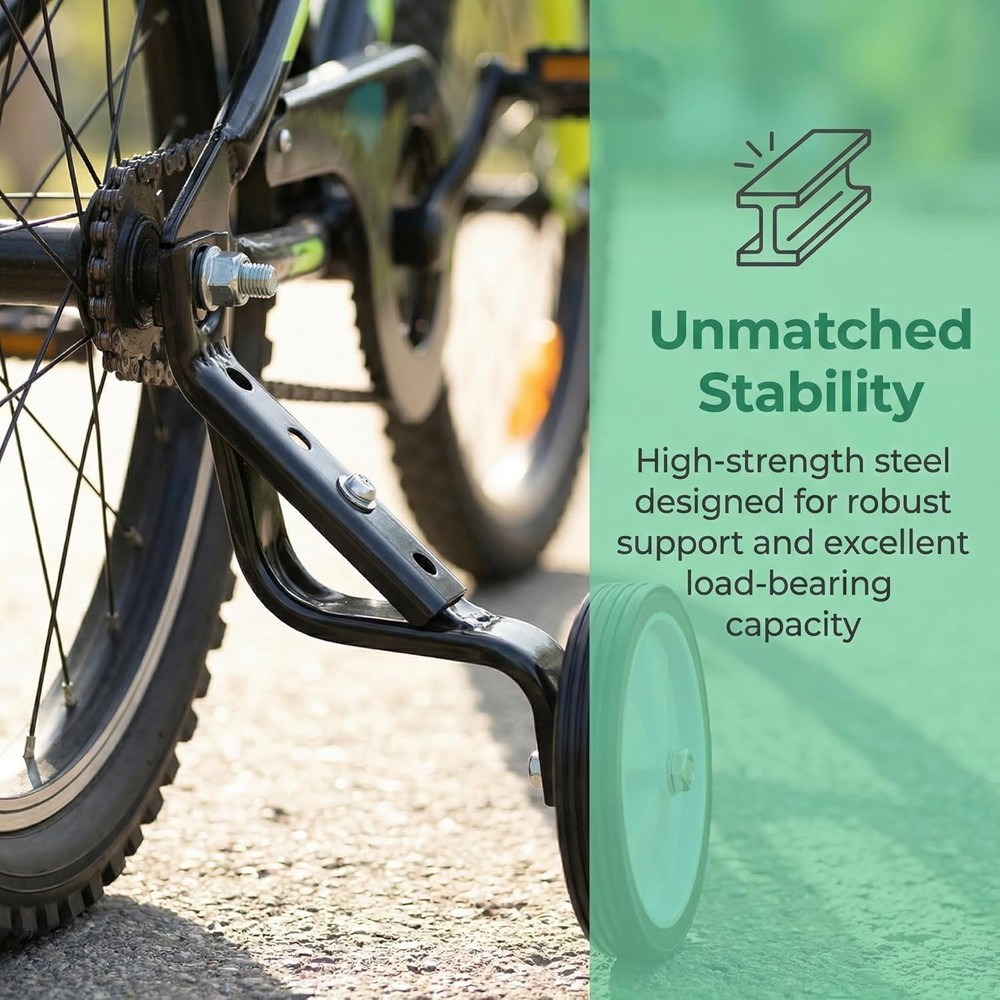 Variable Speed Bike Training Wheels Kit, Black