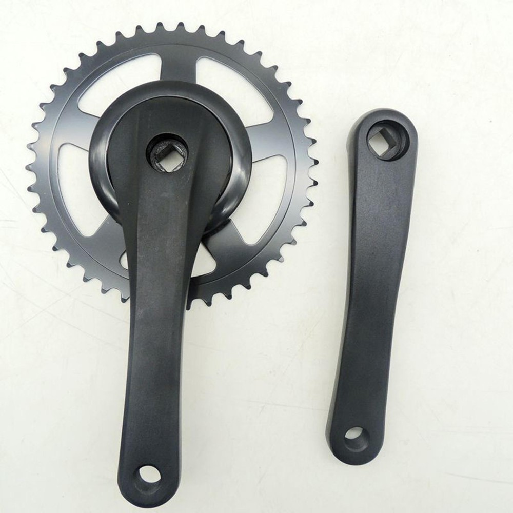 Folding Bike Crankset Single Speed Crank Arm Set