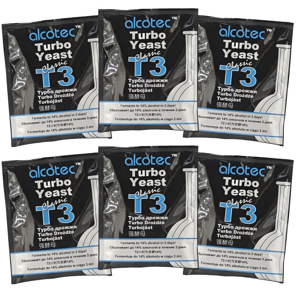 Alcotec Turbo Yeast Classic T3 120g (Pack of 6)