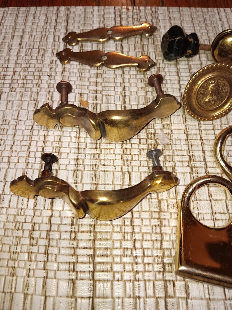 vintage mixed handles pull handle hardware drawer retro pulls lot parts