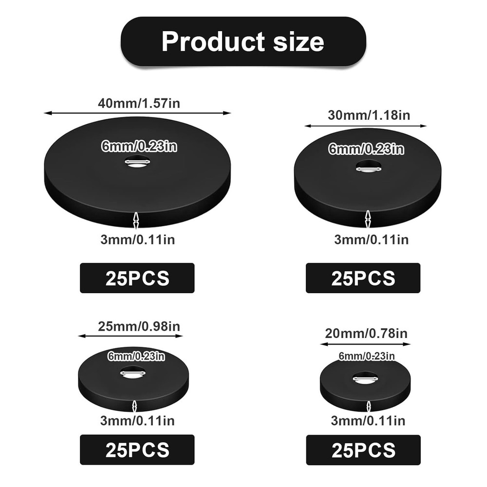 100pcs Flat Rubber Washers - Versatile Tools for Faucets and Appliances