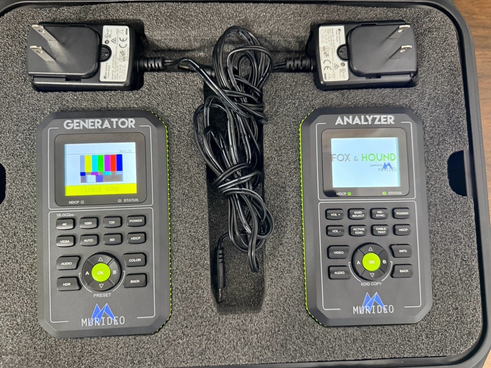 Murideo Fox & Hound HDMI Generator Analyzer Kit w/ Case & Cables