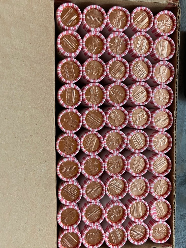 US Penny roll Set - 2008-2014 (7 UNC Rolls)