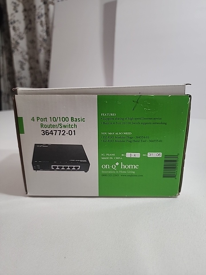 On Q Home 4 Port 10/100 Basic Router Switch