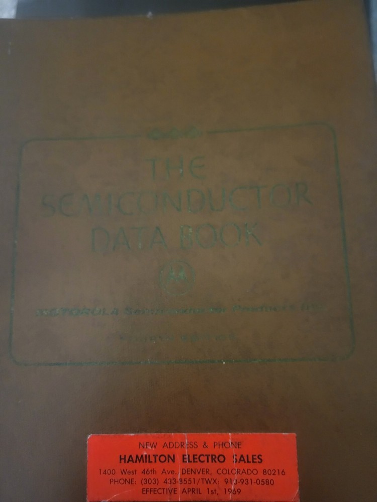 Vintage 1969 Motorola Semiconductor Data Book Nice