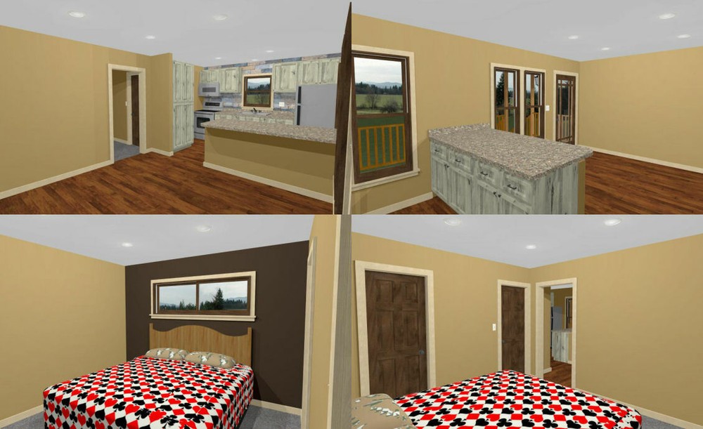 20x24 Duplex -- PDF Floor Plan -- 960 sq ft -- Model 1A